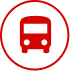 Red bus icon inside a circle, indicating a bus stop or public transportation.